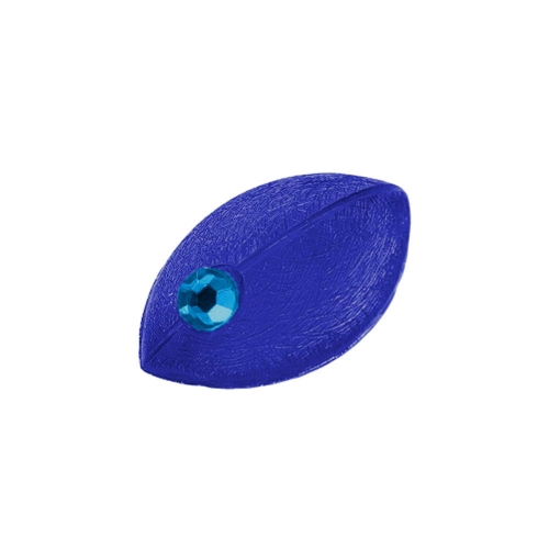 Brosche Anstecknadel 35x20x11mm Maus blau-transparent gl?nzend mit hellblauem Auge Kunststoff