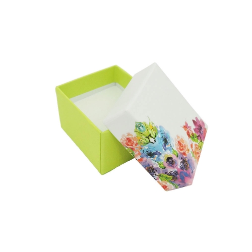 Schachtel Karton floral, Ring/Ohrschmuck