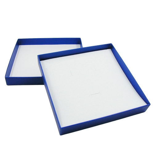 Schachtel Karton blau Collier/Set