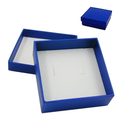 Schachtel, Karton blau, Kette/Ohrring