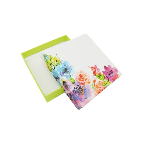 Schmuckschachtel hellgr?n-floral f?r Armreif/Schmuckset