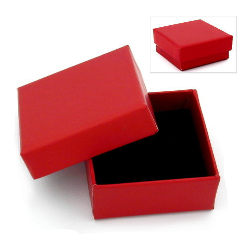 Schachtel Karton rot Kette/Ohrring