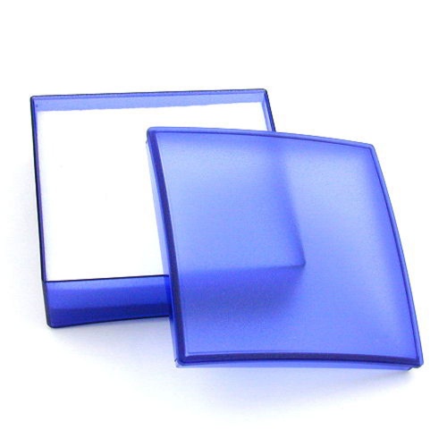 Uni-Schachtel blau-transparent 60x60mm