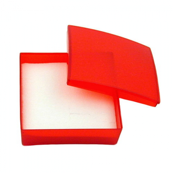 Uni-Schachtel rot-transparent 60x60mm