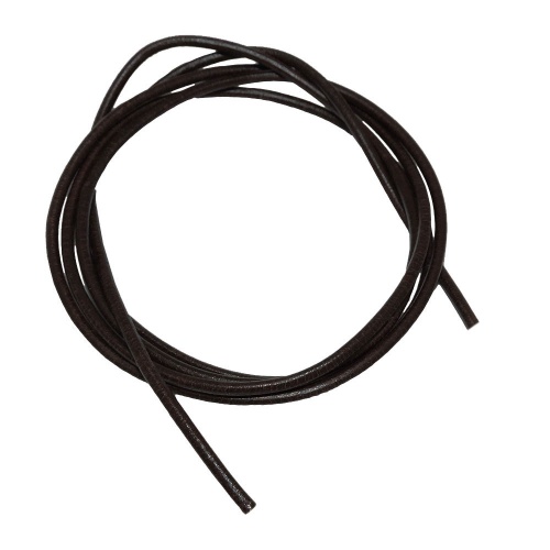 Lederband Rundschnur Rindleder 2mm schwarz gef?rbt ca. 1m