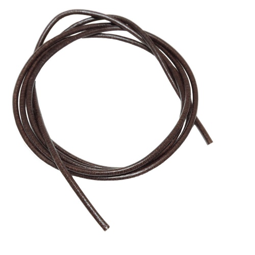 Lederband Rundschnur Rindleder 2mm braun gef?rbt ca. 1m