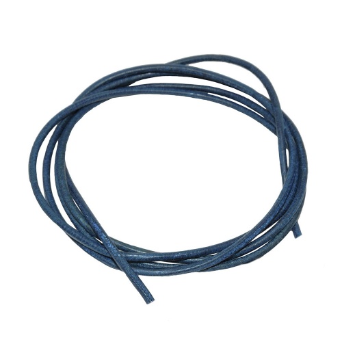 Lederband Rundschnur Rindleder 2mm blau gef?rbt ca. 1m