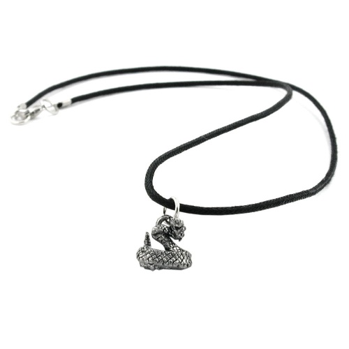 Kette 11x11mm Zinn-Anh?nger kleine Schlange 45cm