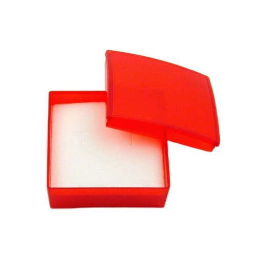 Uni-Schachtel rot-transparent 40x40mm