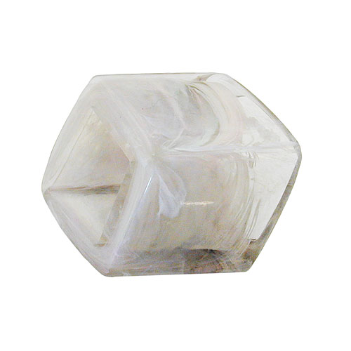 Tuchring 45x36x18mm Sechseck kristall-grau-marmoriert gl?nzend Kunststoff
