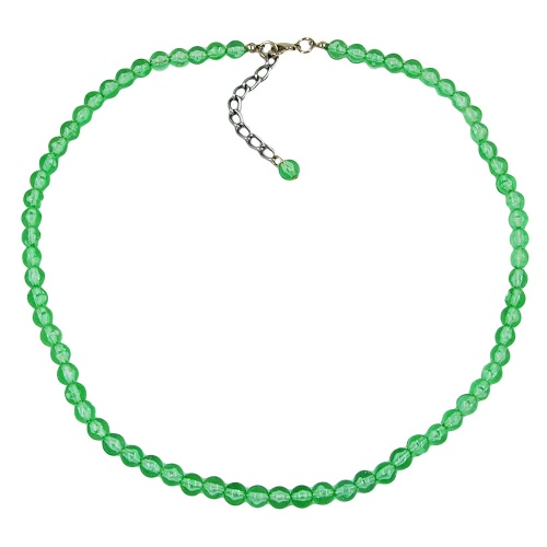 Kette, Perle, 6, kiwi-transparent