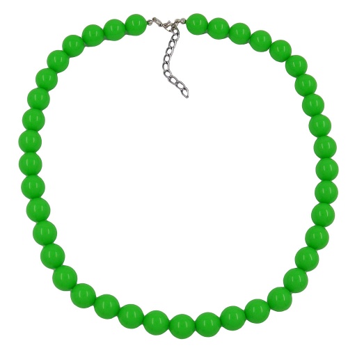 Kette, Perlen 12mm, apfelgr?n, 50cm