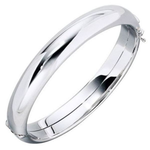 Armreif gew?lbt oval 925 Sterling Silber 14mm