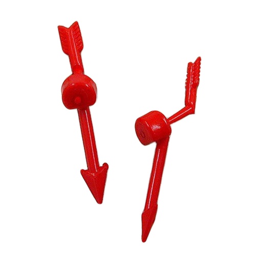 Ohrstecker Ohrring 5x20mm Pfeil 2-teilig rot-gl?nzend Kunststoff Vollplastik