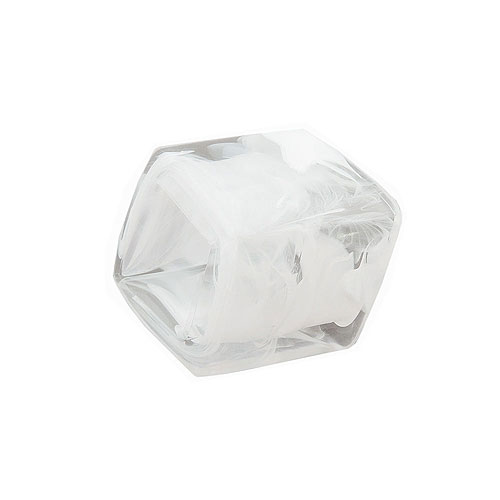 Tuchring 45x36x18mm Sechseck wei?-transparent gl?nzend Kunststoff