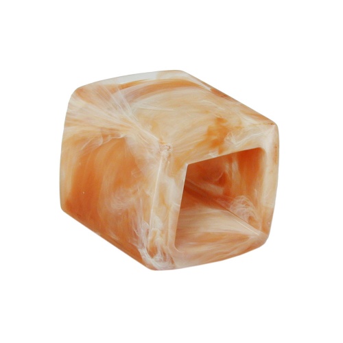 Tuchring 45x36x18mm Sechseck beige-marmoriert gl?nzend Kunststoff