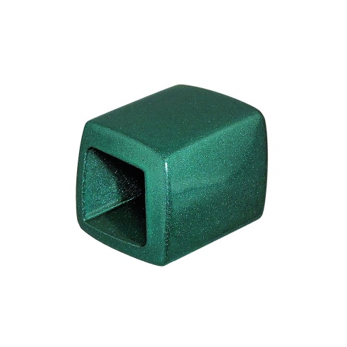 Tuchring 45x36x18mm Sechseck gr?n-metallic gl?nzend Kunststoff