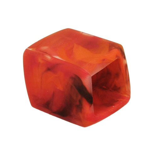 Tuchring 45x36x18mm Sechseck rot-marmoriert gl?nzend Kunststoff