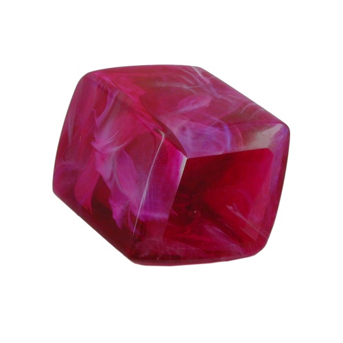 Tuchring 45x36x18mm Sechseck lila-pink-marmoriert gl?nzend Kunststoff