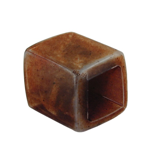 Tuchring 45x36x18mm Sechseck braun-grau gesprenkelt gl?nzend Kunststoff