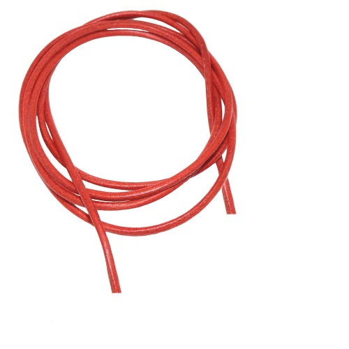 Lederband Rundschnur Rindleder 2mm orange gef?rbt ca. 1m