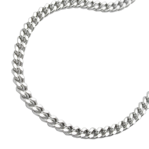 Kette Panzer 2x diamantiert Silber 925 50cm