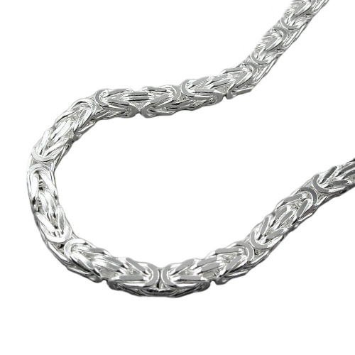 Armband ca.3mm K?nigskette vierkant gl?nzend Silber 925 19cm