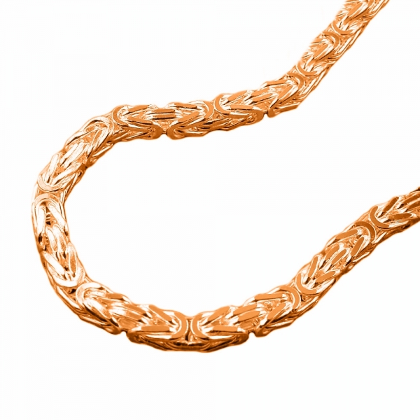 Armband 3,1mm K?nigskette 17-24cm ros? vergoldet Silber 925