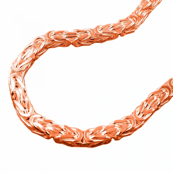 Kette Collier 5mm K?nigskette 55cm Silber rose vergoldet