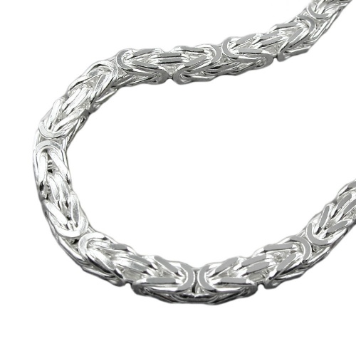 Kette 8mm K?nigskette vierkant gl?nzend Silber 925 80cm