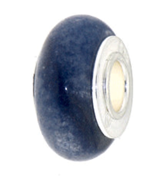 Bead mit Edelstein Sodalith und 925 Silberkern