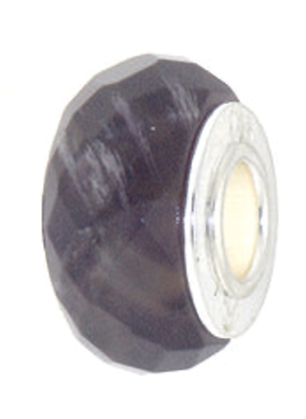 Bead mit Edelstein Amethyst und 925 Silberkern