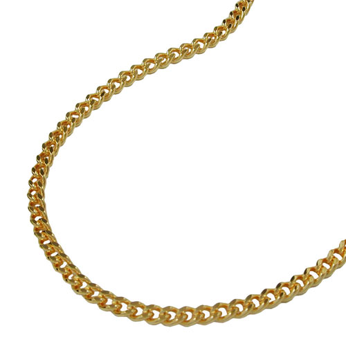 Collier Panzer diamantiert gold-plated 45cm