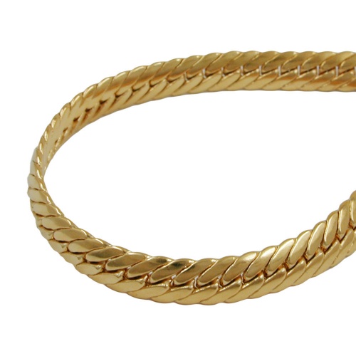 Armband 5mm Panzer oval gedr?ckt vergoldet AMD 21cm
