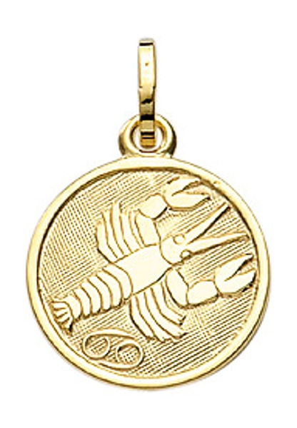 Anh?nger Sternzeichen Krebs rund 12mm 8Kt 333 GOLD