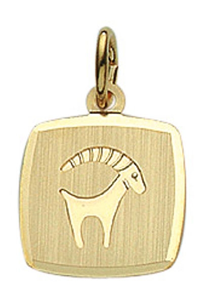 Anh?nger Sternzeichen Steinbock eckig 11x10mm 8Kt 333 GOLD