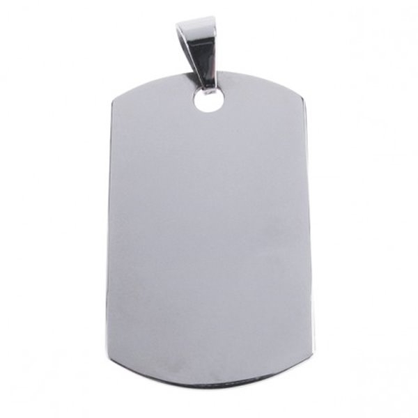 Anh?nger Gravurplatte Dog Tag Edelstahl