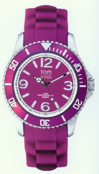  Uhr tom watch deep pink 44mm
