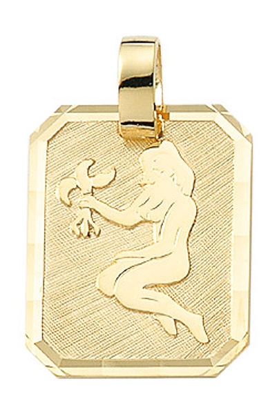 Anh?nger Sternzeichen eckig 15x19mm Jungfrau 8Kt 333 GOLD