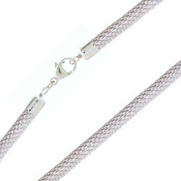 Exklusive Schlauchkette 3,2-6mm Collier Silber 925 mit Karabinerverschluss 45cm