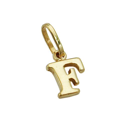 Anh?nger 8x5,5mm Buchstabe F gl?nzend 9Kt GOLD