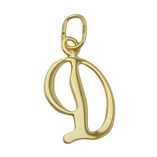 Anh?nger 14x10mm Buchstabe D gl?nzend 8Kt GOLD