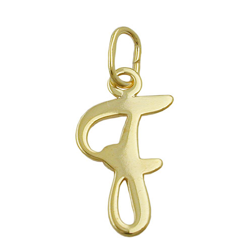 Anh?nger 15x8mm Buchstabe F gl?nzend 8Kt GOLD