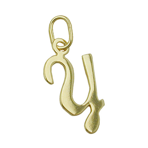 Anh?nger 15x9mm Buchstabe Y gl?nzend 8Kt GOLD