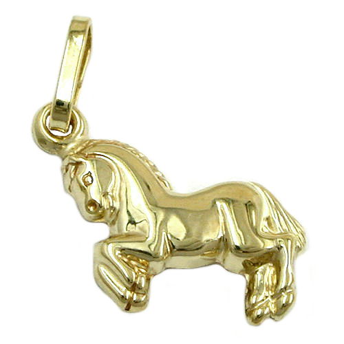 Anh?nger 10x11mm Pferd gl?nzend 8Kt GOLD