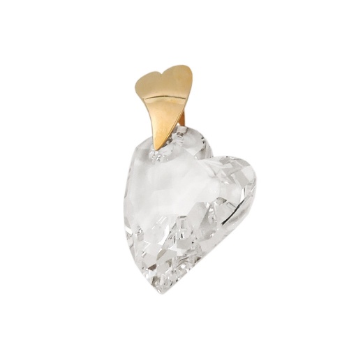 Anh?nger 17x12mm Zirkonia als Herz 9Kt GOLD