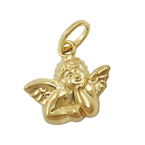 Anh?nger 11x12mm Engel gl?nzend 9Kt GOLD