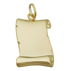 Anh?nger Dokumentenrolle 22x17mm matt gl?nzend 9Kt GOLD