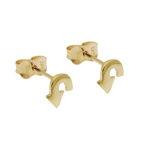 Stecker 6x5mm Pfeil gl?nzend 9Kt GOLD