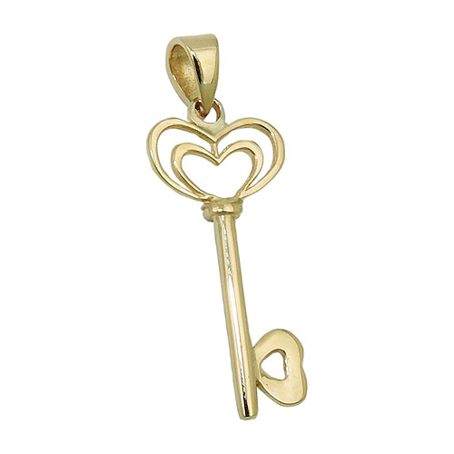 Anh?nger, Herz Schl?ssel, 9Kt GOLD